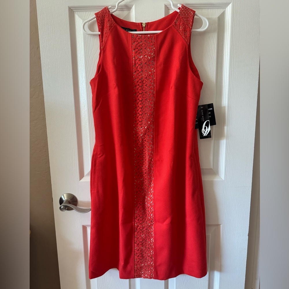 NWT -‎ Nine West Shift Tangerine Dream Dress Size 10